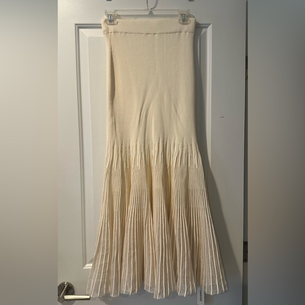 Mesh Panel Ribbed Skirt - Picture 11 of 14
